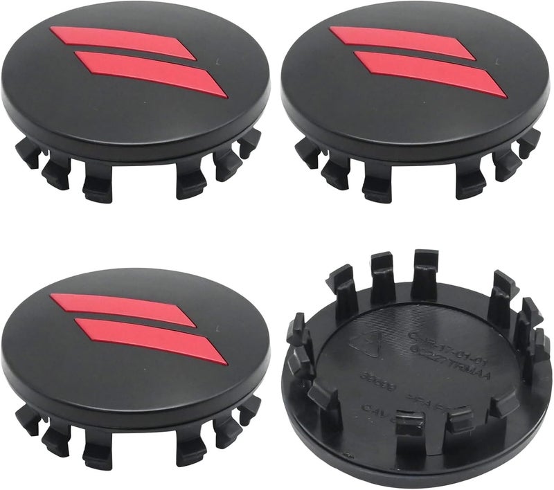 MDEOOSKY 4Pcs 6CZ27RM8AA 63mm 2.5" Wheel Center Cap Covers, Replacement for Dodge Charger, Challenger, Durango Replace 6CZ27DX8AA (Red) - Image 1